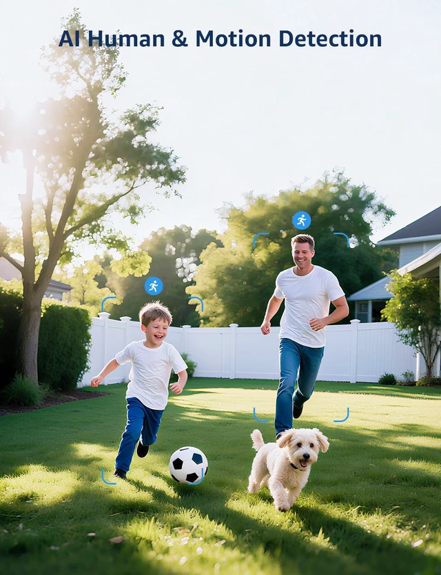 Alt view image 7 of 7 - 2K Security Indoor & Outdoor Camera for Baby Care, Pet Monitoring, Remote Intercom, Night Vision, 2-Way Audio, Cloud & SD Card Storage (SD Card Not Included)