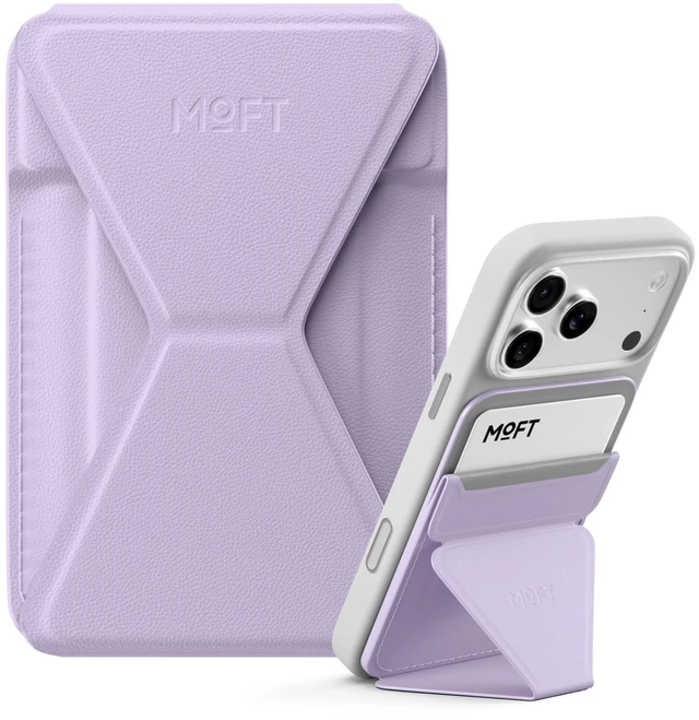 Main image of Magnetic Wallet Stand Compatible with iPhone 18/17/16/15/14/13 Series, Angle Adjustment Magsafe Compatible MOVAS Phone Stand