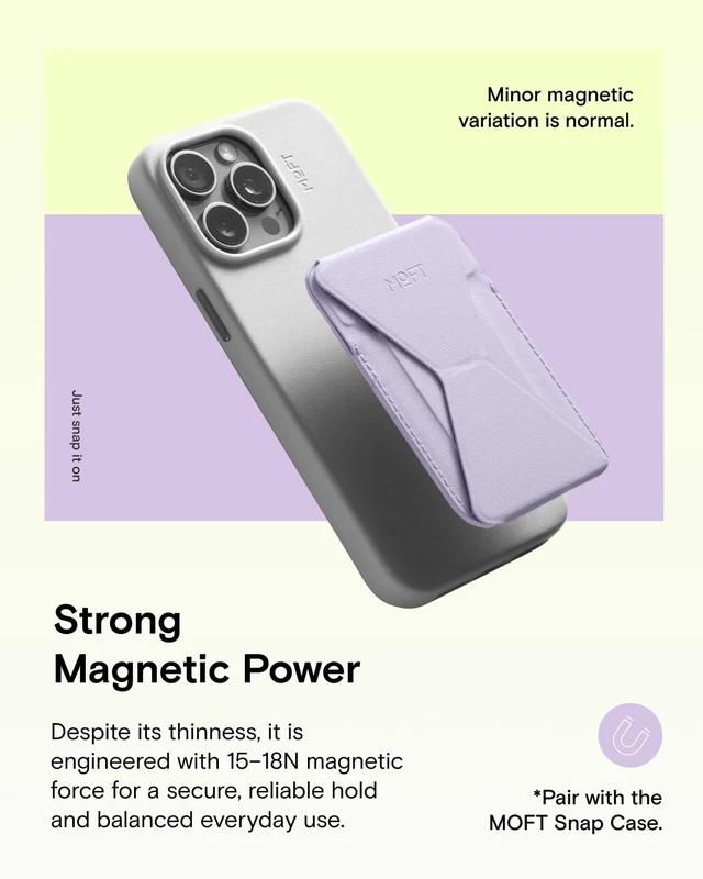Alt view image 4 of 7 - Magnetic Wallet Stand Compatible with iPhone 18/17/16/15/14/13 Series, Angle Adjustment Magsafe Compatible MOVAS Phone Stand