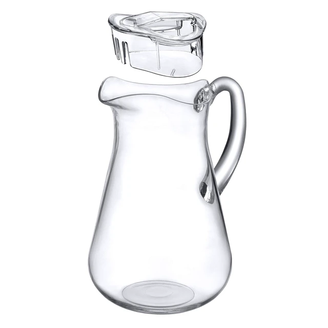 Alt view image 6 of 7 - Droply - Plastic Pitcher (64 oz, 2 Quart), Clear Water Pitcher with Lid, Fridge Jug, BPA-Free, Shatter-Proof, Great for Iced Tea, Sangria, Lemonade, Juice, Milk, and More