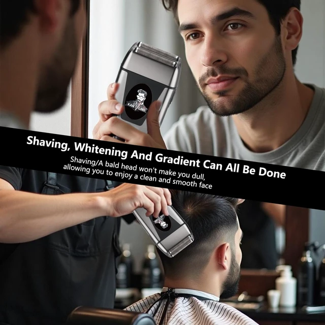 Alt view image 2 of 7 - Electric Foil Shavers for Men, Brushless high-Speed Motor Electric Razor, Bald Head Shavers, Face Shaving Beard Trimmer with LCD Display