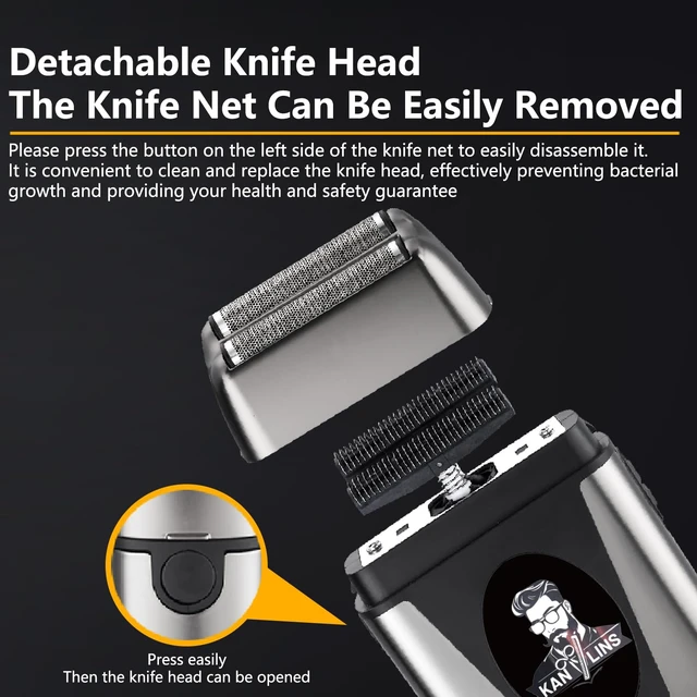 Alt view image 7 of 7 - Electric Foil Shavers for Men, Brushless high-Speed Motor Electric Razor, Bald Head Shavers, Face Shaving Beard Trimmer with LCD Display