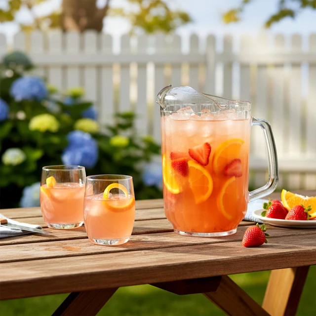 Alt view image 4 of 7 - Cheerly Beerly - 2-Pack Unbreakable Plastic Beer Pitcher (60 oz) with 3 Spouts, Restaurant-Grade Polycarbonate Beverage Dispenser, Dishwasher-Safe, Great for Beer, Sangria, and More