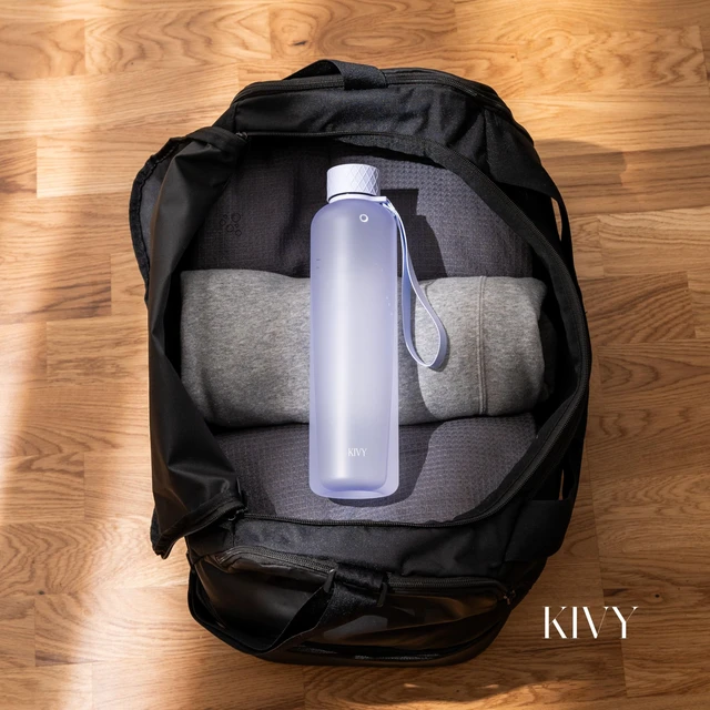 Alt view image 2 of 7 - Slim Water Bottle 32oz Tritan - Lightweight & Shatterproof - BPA-Free | Reusable Tritan Water Bottle with Measurements - Leak Proof Bottle for Women & Men - Dishwasher Safe - Skinny Water Bottle