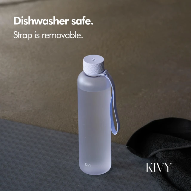 Alt view image 3 of 7 - Slim Water Bottle 32oz Tritan - Lightweight & Shatterproof - BPA-Free | Reusable Tritan Water Bottle with Measurements - Leak Proof Bottle for Women & Men - Dishwasher Safe - Skinny Water Bottle