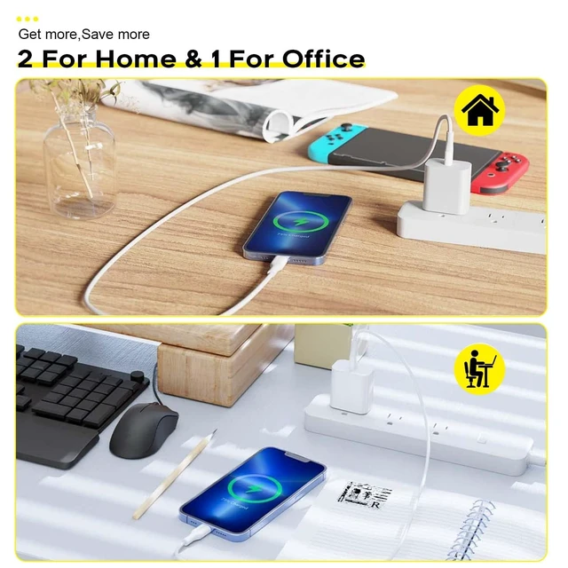 Alt view image 6 of 7 - Fast Charger iPhone,i Phone Charge Cable,3Pack iPhone Charger Fast Charging 6Foot Phone Charging USB C Charge Adapter 6FT Type C to Lightning Cable for iPhone 14 Pro Max/14 Plus/13/12 Mini/11/10/XS/SE