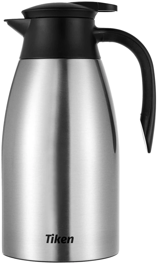 Main image of 68 Oz Thermal Coffee Carafe, Stainless Steel Insulated Vacuum Coffee Carafes For Keeping Hot, 2 Liter Beverage Dispenser (Silver)