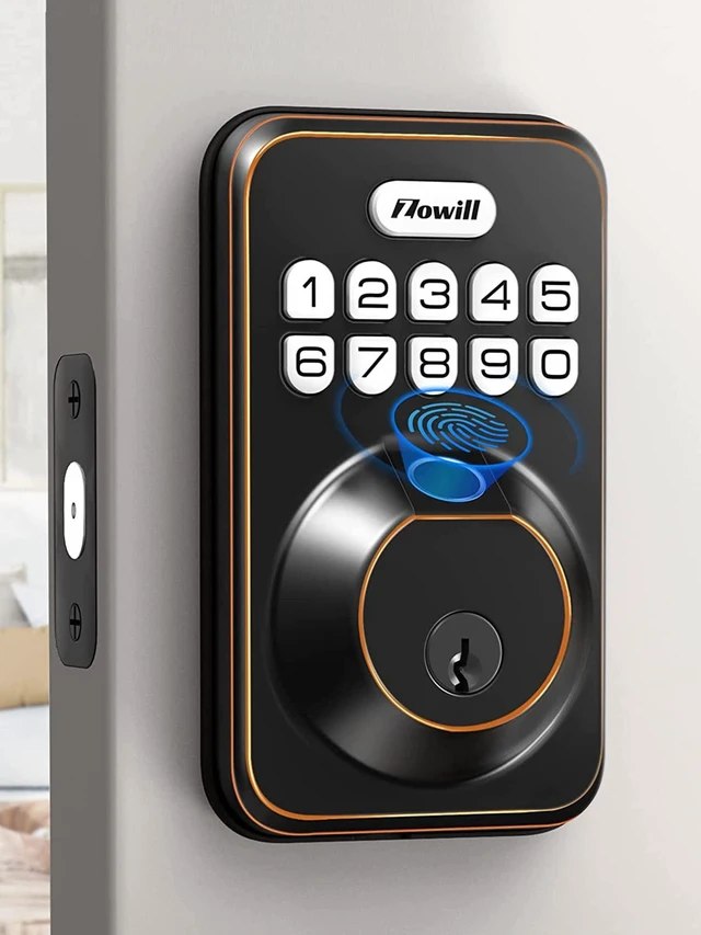 Main image of Fingerprint Door Lock, Keyless Entry Door Lock Keypad Deadbolt with 20 Biometric Fingerprints, 20 User Codes, Auto Lock, Anti-Peeping Password, IP54 Waterproof, Easy Installation Smart Lock