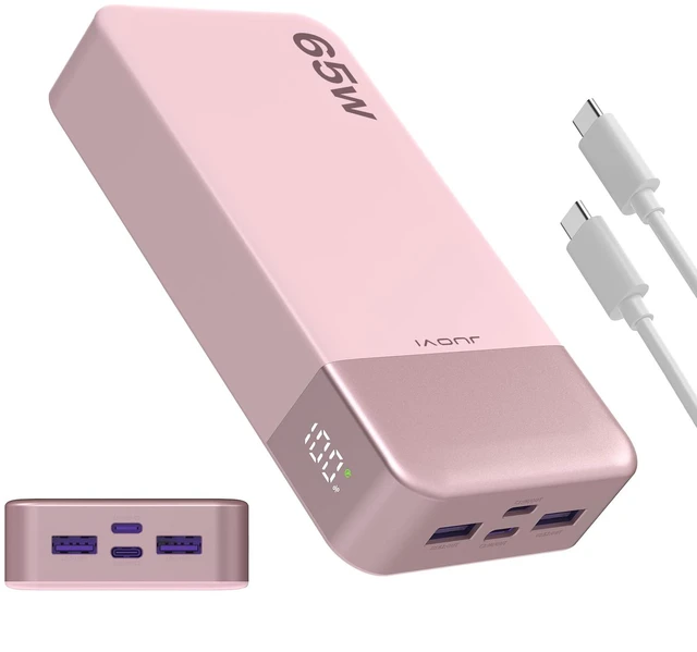 Main image of 65W Portable Charger for Laptop Power Bank 20000mAh | USB C Laptop Power Bank Fast Charging Battery Pack for Laptop MacBook Dell XPS iPhone 17/16/15/14 Series Samsung and More