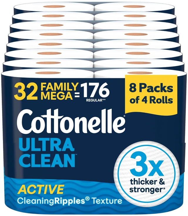 Main image of Ultra Clean Toilet Paper, 32 Family Mega Rolls=176 Regular Rolls