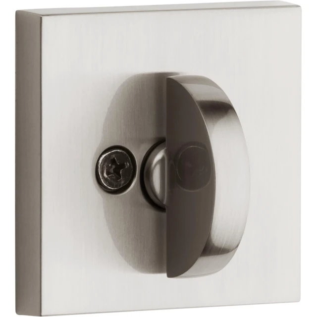 Alt view image 3 of 3 - Halifax Deadbolt Lock, Satin Nickel Square Exterior Keyed Front Entry Door, Pick Resistant SmartKey Rekey Security, Single Cylinder Dead Bolt, with Microban Protection