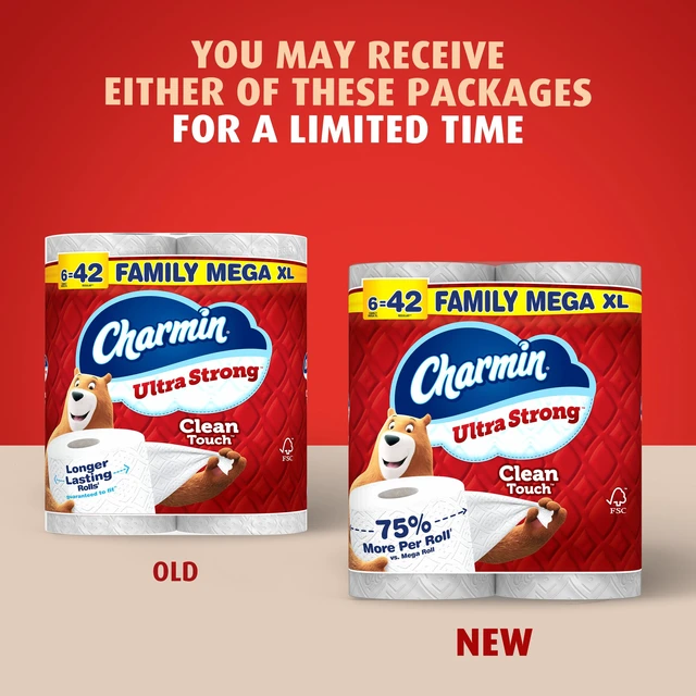 Alt view image 2 of 7 - Ultra Strong Clean Touch Toilet Paper, 18 Family Mega XL Rolls = 126 Regular Rolls