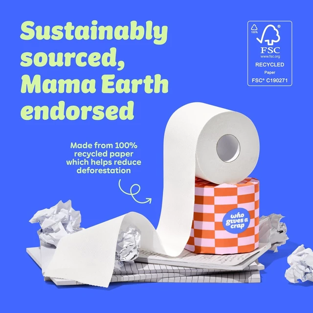 Alt view image 5 of 7 - | 100% Recycled Toilet Paper, 16 Rolls, 330 Sheets, Soft & Strong, Virgin Tree Free, Bulk Toilet Paper