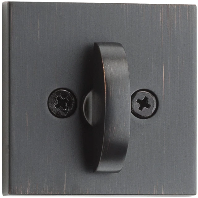 Alt view image 3 of 3 - Halifax Deadbolt Lock, Venetian Bronze Square Exterior Keyed Front Entry Door, Pick Resistant SmartKey Rekey Security, Single Cylinder Dead Bolt, with Microban Protection