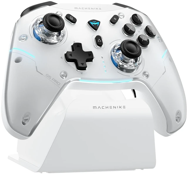 Main image of G5PRO Max SE 1000HZ Wireless Gaming Controller for NS/PC/iOS/Android with Charging Dock,PC Controller Hall Effect Joystick/Triggers/Gyroscope,RGB Backlight, White