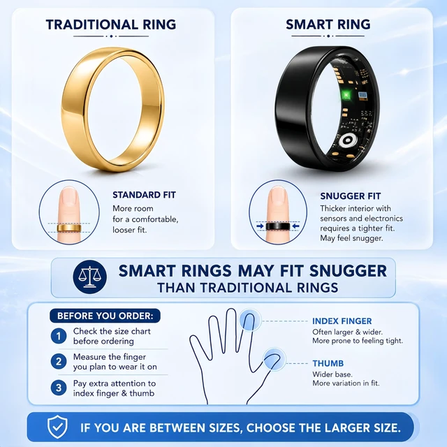 Alt view image 2 of 6 - Smart Ring for Women & Men, Sleep and Fitness Tracker (Black, 10) | No Subscription Fee, iOS and Android, IP68 Water Resistance, Sleep and Naps, Activity Tracking, Women's Health, Family Care