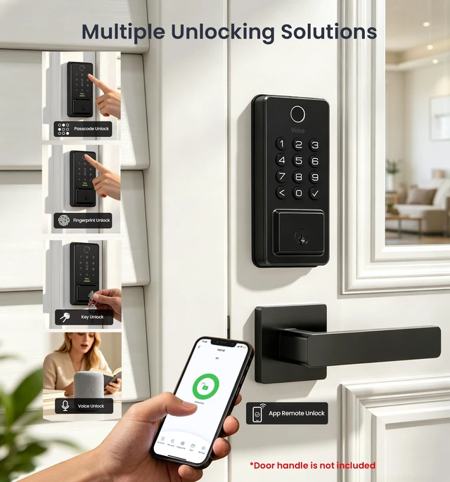 Alt view image 2 of 4 - Smart Lock for Front Door, Matte Black