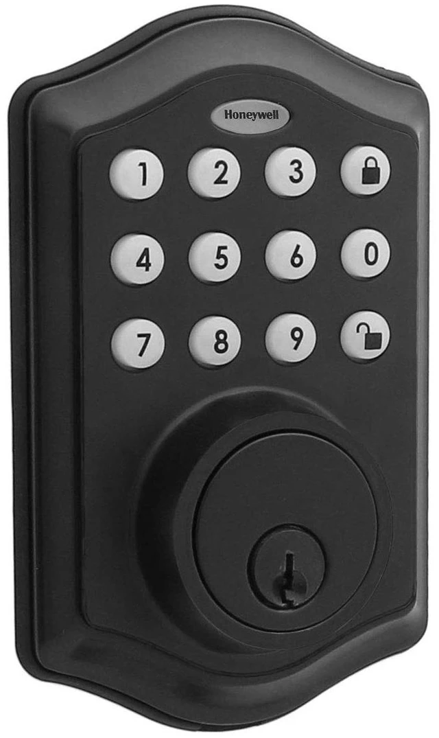 Main image of Electronic Entry Deadbolt Door Lock, Matte Black, 8712509
