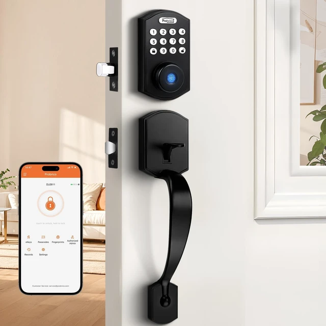 Main image of Smart Keyless Entry Door Lock Smart Locks for Front Door, Keypad Door Lock with Handle Fingerprint Deadbolt with Handle