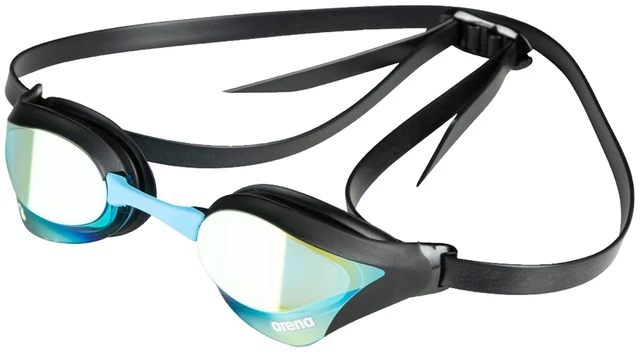 Main image of Unisex Cobra Core Swipe Racing Swim Goggles Pro Competitive Swimmers Adult Men Women Anti-Fog Coating Polycarbonate Hard Mirrored Lens, Aqua/Black