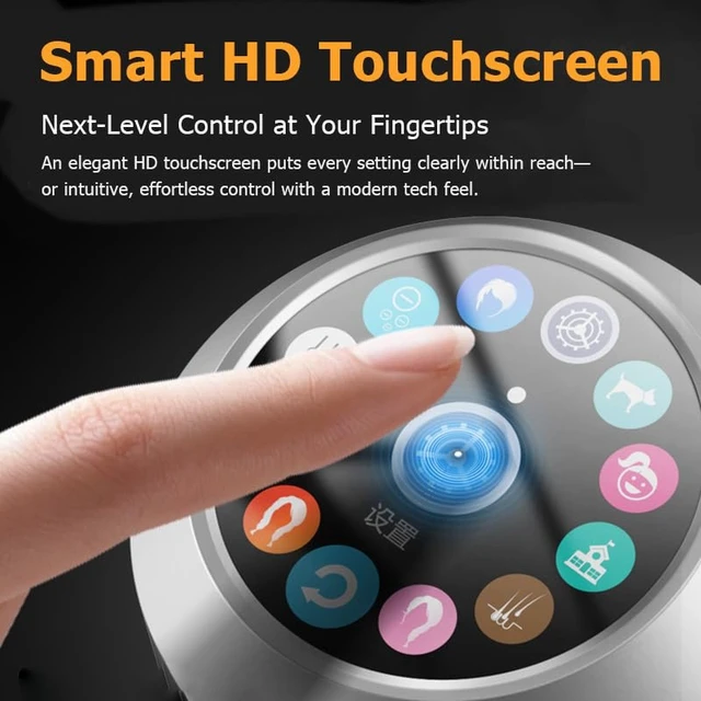 Alt view image 2 of 7 - Future Smart Hair Dryer, Touchscreen Control, Auto Hand Detection, 15 Settings, 500 Million Negative Ions, 140,000 RPM Brushless Motor, High-Speed Fast Drying Blow Dryer for Salon & Home