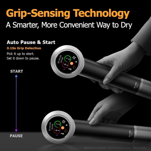 Alt view image 3 of 7 - Future Smart Hair Dryer, Touchscreen Control, Auto Hand Detection, 15 Settings, 500 Million Negative Ions, 140,000 RPM Brushless Motor, High-Speed Fast Drying Blow Dryer for Salon & Home