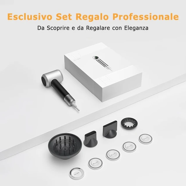 Alt view image 7 of 7 - Future Smart Hair Dryer, Touchscreen Control, Auto Hand Detection, 15 Settings, 500 Million Negative Ions, 140,000 RPM Brushless Motor, High-Speed Fast Drying Blow Dryer for Salon & Home
