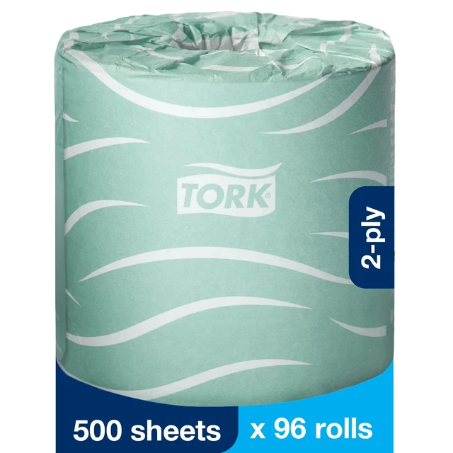 Alt view image 2 of 7 - Septic Safe Toilet Paper, 96 Rolls x 500 Sheets , TM1616S | Compatible with T24 Dispensers, 2-Ply, White, 100% Recycled, Eco-Friendly