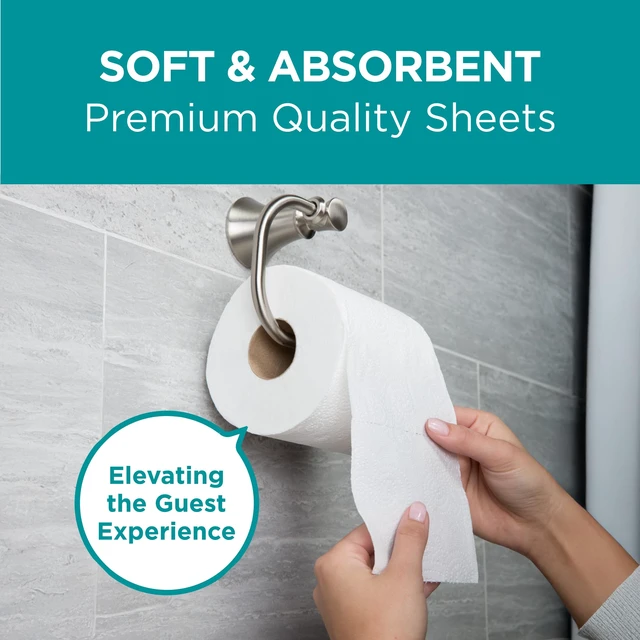 Alt view image 5 of 7 - Angel Soft Professional Series by Georgia-Pacific PRO 2-Ply Embossed Toilet Paper, White, Individually Wrapped, 450 Sheets Per Roll, 80 Toilet Tissue Rolls Per Case, 16880