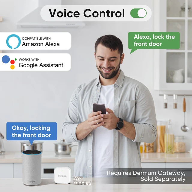 Alt view image 7 of 7 - Fingerprint Smart Door Lock Keypad Deadbolt Keyless Entry with Fingerprint, Code, FOB, App & Key, Remote Access for Home, Airbnb/Rental, Auto-Lock, Privacy Mode, Alexa/Google Compatible, DIY Install