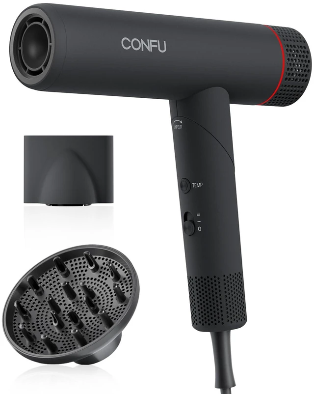 Main image of Hair Dryer, Hair Dryer with Diffuser 110000 RPM | High-Speed Professional Ionic Blow Dryer for Fast Drying, Hair Diffuser for Curly Hair for Home Travel