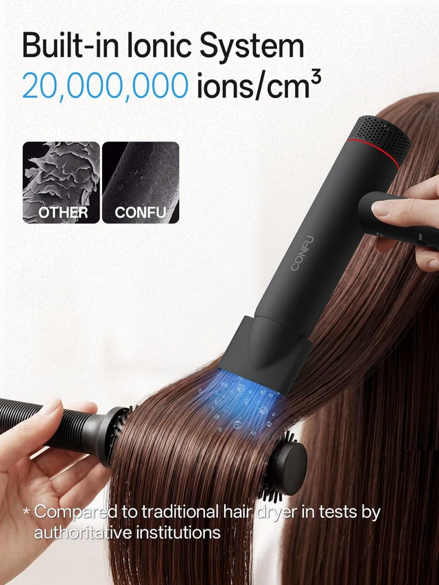 Alt view image 2 of 7 - Hair Dryer, Hair Dryer with Diffuser 110000 RPM | High-Speed Professional Ionic Blow Dryer for Fast Drying, Hair Diffuser for Curly Hair for Home Travel