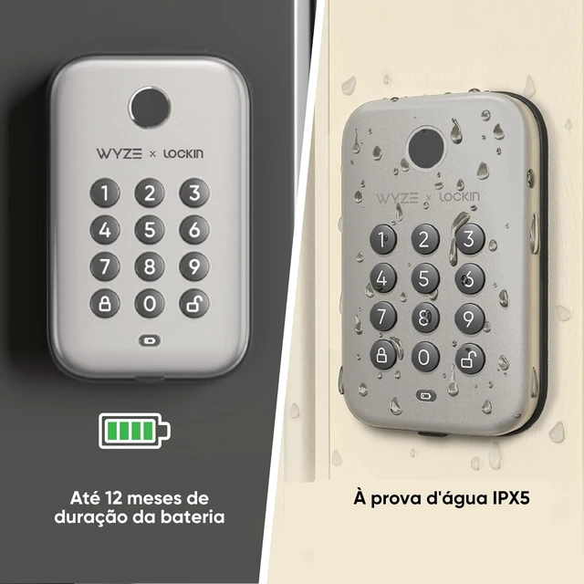 Alt view image 5 of 6 - Bolt, Fingerprint Unlock with Keypad, Electronic Entry Door Smart Deadbolt Lock, IPX5 Weatherproof, Easy Installation, Satin Nicke