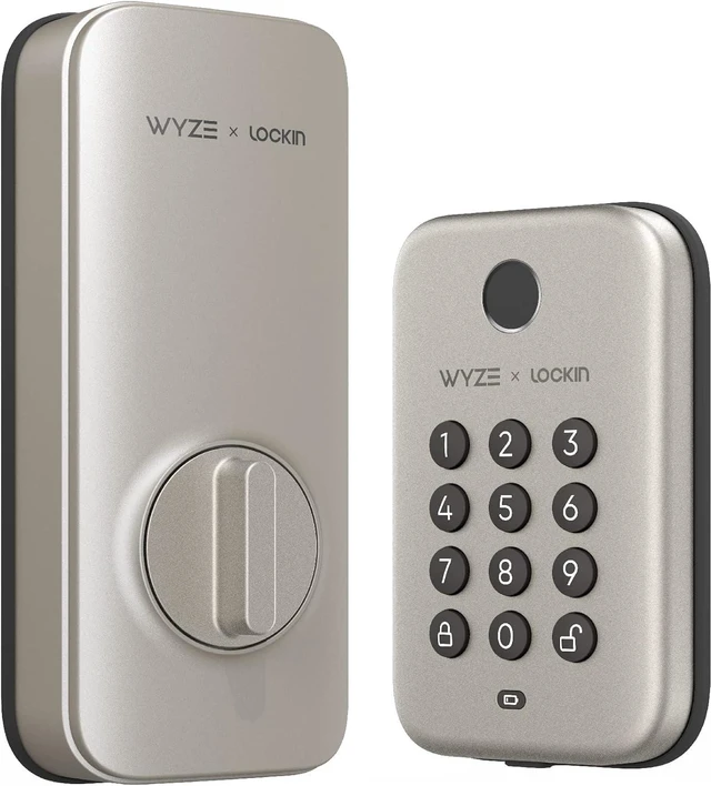 Main image of Bolt, Fingerprint Unlock with Keypad, Electronic Entry Door Smart Deadbolt Lock, IPX5 Weatherproof, Easy Installation, Satin Nicke