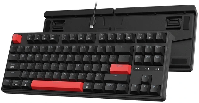 Main image of C3 Pro QMK/VIA Custom Gaming Keyboard, Programmable 87 Keys Compact TKL Layout Gasket Mount, Red LED Backlight Wired Mechanical Keyboard with Brown Switches for Mac/Windows/Linux