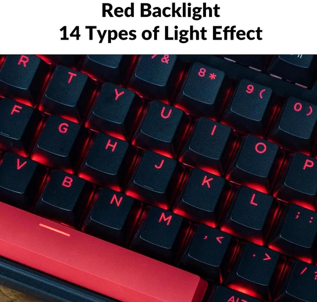 Alt view image 3 of 7 - C3 Pro QMK/VIA Custom Gaming Keyboard, Programmable 87 Keys Compact TKL Layout Gasket Mount, Red LED Backlight Wired Mechanical Keyboard with Brown Switches for Mac/Windows/Linux