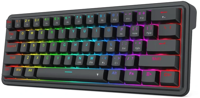 Main image of K722 60% Wired Gasket RGB Gaming Keyboard, 61 Keys Hot-Swap Compact Mechanical Keyboard w/Free-Mod Socket, 3-Layer Noise Dampening, Quiet Custom Linear Switch