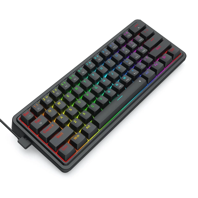 Alt view image 7 of 7 - K722 60% Wired Gasket RGB Gaming Keyboard, 61 Keys Hot-Swap Compact Mechanical Keyboard w/Free-Mod Socket, 3-Layer Noise Dampening, Quiet Custom Linear Switch