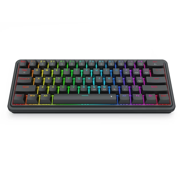 Alt view image 6 of 7 - K722 60% Wired Gasket RGB Gaming Keyboard, 61 Keys Hot-Swap Compact Mechanical Keyboard w/Free-Mod Socket, 3-Layer Noise Dampening, Quiet Custom Linear Switch