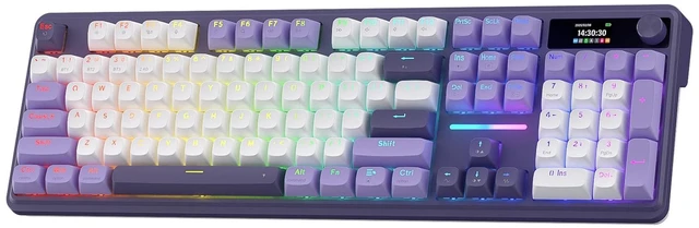 Main image of K762 PRO Wireless 104-Key Gasket Gaming Keyboard, Screen & Knob | Easy-Control LED Info Display, 0-Delay Tri-Mode, Cushioned 5-Layer Noise Dampening for Creamy Thocky Sound, Full-Size 104-Key