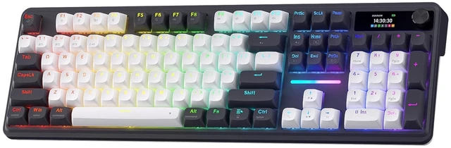 Main image of K762 PRO Wireless 104-Key Gasket Gaming Keyboard, Screen & Knob | Easy-Control LED Info Display, 0-Delay Tri-Mode, Cushioned 5-Layer Noise Dampening for Creamy Thocky Sound, Full-Size 104-Key