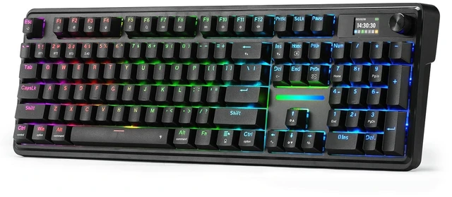Main image of K762 PRO Wireless 104-Key Gasket Gaming Keyboard, Screen & Knob | Easy-Control LED Info Display, 0-Delay Tri-Mode, Cushioned 5-Layer Noise Dampening for Creamy Thocky Sound, Full-Size 104-Key