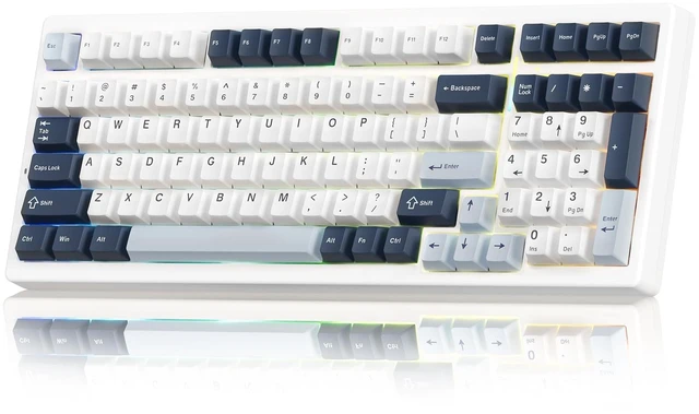 Main image of S99 Wireless Mechanical Gaming Keyboard, Tri-Mode BT/2.4G/USB-C 99 Keys | Hot Swappable Gasket Keyboard, RGB Backlit PBT Keycaps Bluetooth Keyboards for PC Tablet Xbox, Pre-lubed Ania Switches, Blue