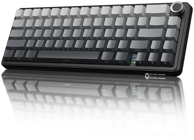 Main image of X66 Wireless 60% RGB Mechanical Gaming Keyboard-Moonlight | Volume Knob,USB-C Wired/BT5.0/2.4Ghz,Gasket Mount,Side Printed PBT Keycap,Hot Swappable Strawberry Switch,TKL,NKRO for PC Mac