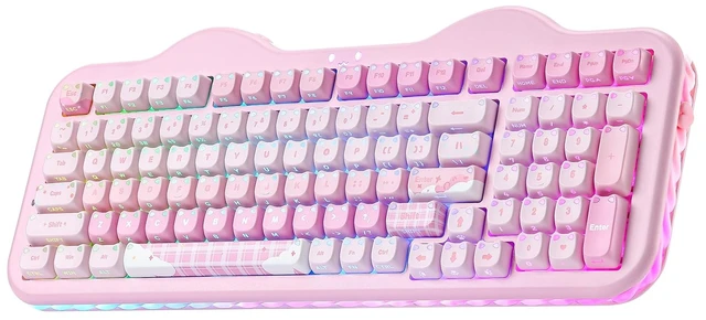 Main image of C98 Cute Wireless Mechanical Keyboard(Pink Mao, Candy Switch) | Cake Keyboard,99 Keys with Number Pad, MAO Keycaps, BT5.0/2.4G/USB-C,Hot Swap, Gasket Mount, Custom RGB Backlight for Win/Mac
