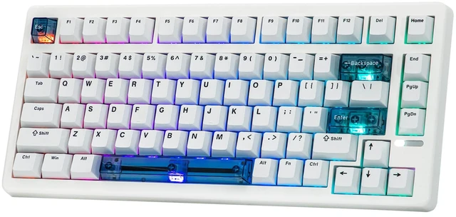Main image of HE80 Hall Effect Gaming Keyboard, 8K Polling & 32K Scan | Creamy Gasket, DKS, SOCD, Hot-Swappable, RGB Backlit, Wired Gaming Keyboard for PC & Mac (White)