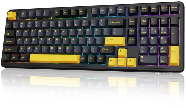 Main image of X98 Wireless Mechanical Keyboard,Tri-Mode BT5.0/2.4GHz/USB-C Hot-Swappable,Gasket Mount with Pre-lubed Linear Switches,PBT Keycaps,RGB Backlit Gaming Keyboard for PC/Tablet/PS5/Xbox