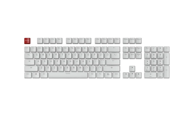 Alt view image 5 of 7 - Aura V1 (White) Pudding Keycaps - Double Shot PBT Translucent for Mechanical Keyboards, 104 Key Set, TKL, Compact Compatible, English (US) Layout (Aura (White))