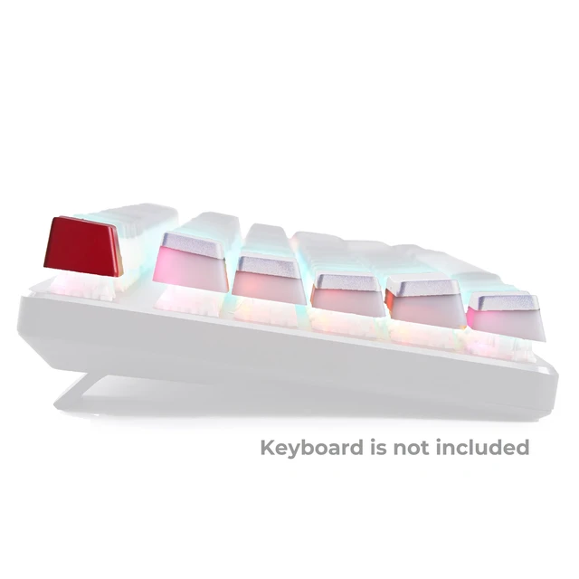 Alt view image 4 of 7 - Aura V1 (White) Pudding Keycaps - Double Shot PBT Translucent for Mechanical Keyboards, 104 Key Set, TKL, Compact Compatible, English (US) Layout (Aura (White))