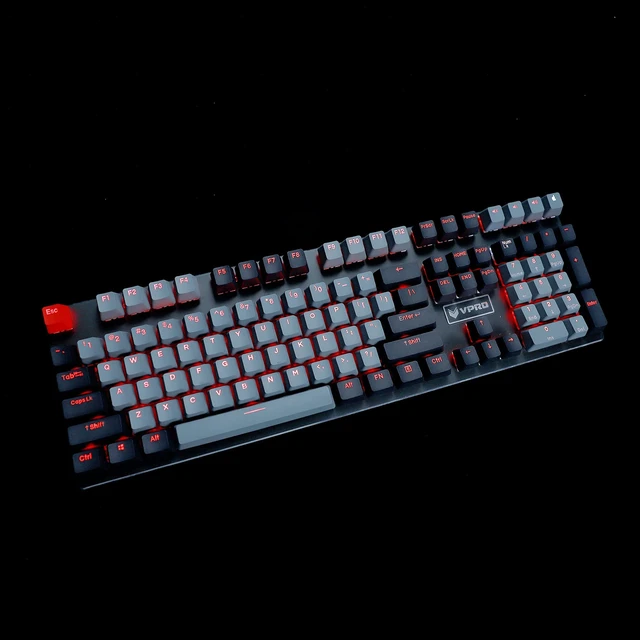 Alt view image 2 of 7 - Double Shot 108 Dyed PBT Shine Through OEM Profile Dolch Keycap for MX Switches Mechanical KeyboardOnly Keycap (Dolch)